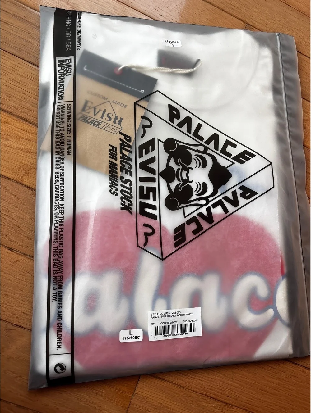 Evisu x Palace & Co Heart T-Shirt White/Large